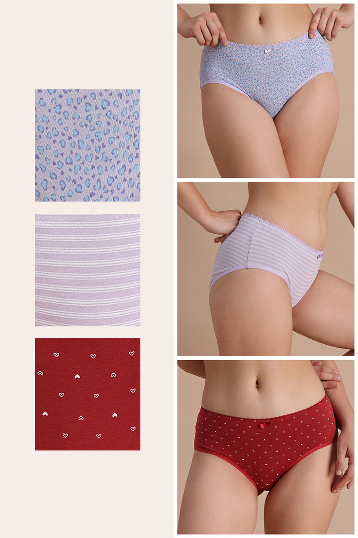 Zivame Low Rise Full Coverage Hipster Panty (Pack of 3) - Multicolor — image 2